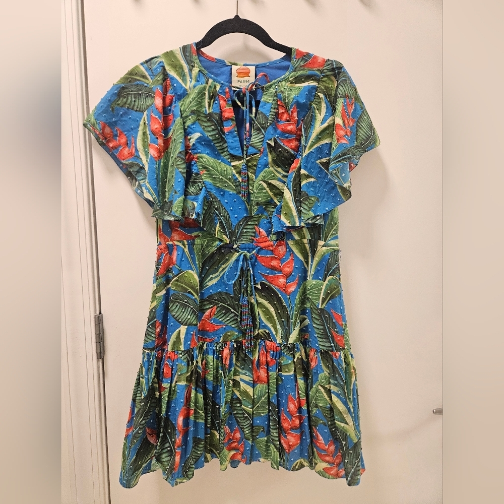 Farm Rio Dream Garden Floral Dress Size XS - Picture 4 of 14